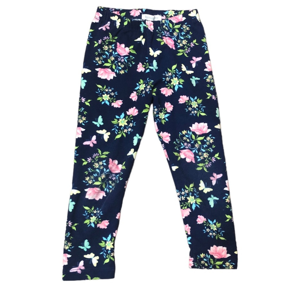 2/$7 3/$12 or 4/$15 Navy Blue Floral and Butterfly Toddler 3T Pants